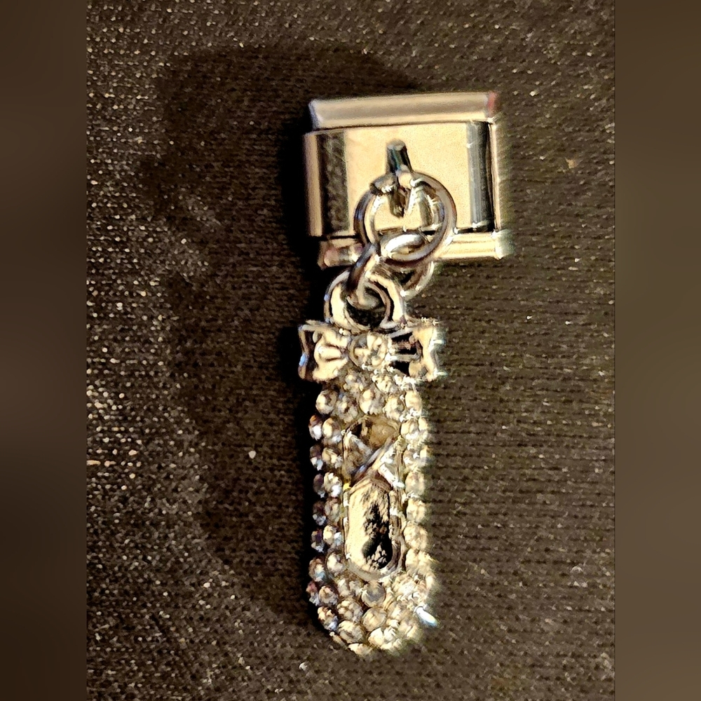 Rhinstone Slipper Italian Charm